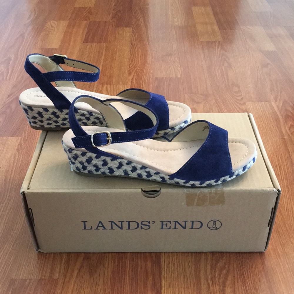 Lands’ End Low Wedge Sandals